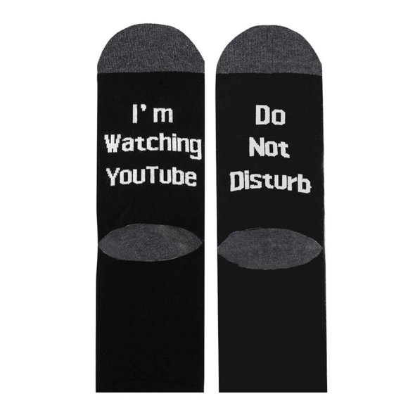 I'm Watching Youtube Do Not Disturb Socks - Picture 2 of 5